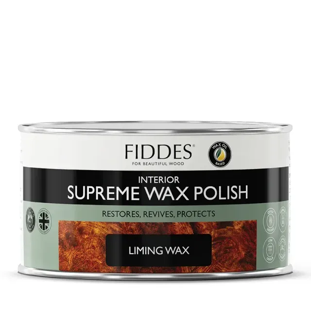 Fiddes Supreme Liming Wax hvid kalkvoks til egetræ