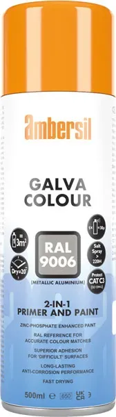 CRC Galva Colour 9006 spraymaling sølv metallic 12x500ml
