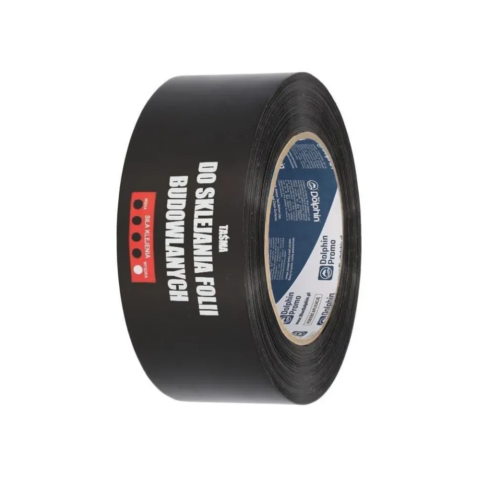 Blue Dolphin folietape sort 50mmx20m PE-folie