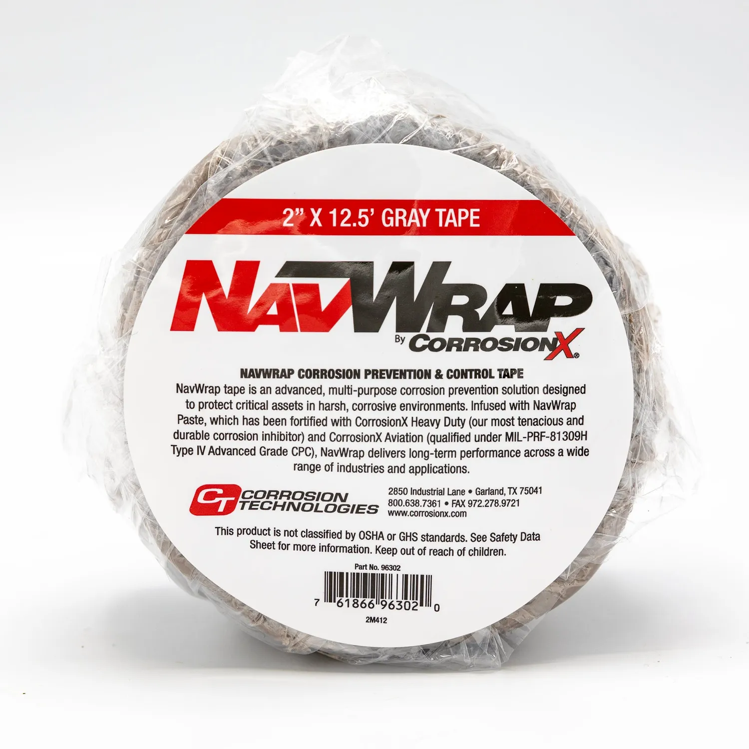 CorrosionX NavWrap korrosionstape 2"x12,5' sort selvklæbende