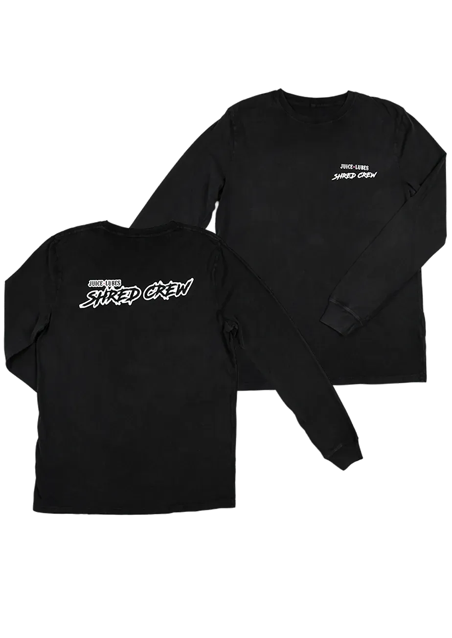 Juice Lubes Shred Crew LS Tee t-shirt faded black langærmet