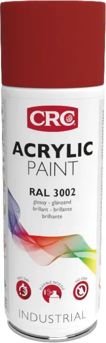 CRC Acrylic Paint spraymaling 6x400ml 3002 karminrød