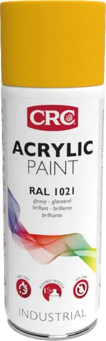 CRC Acrylic Paint 1021 spraymaling 6x400ml rapsgul
