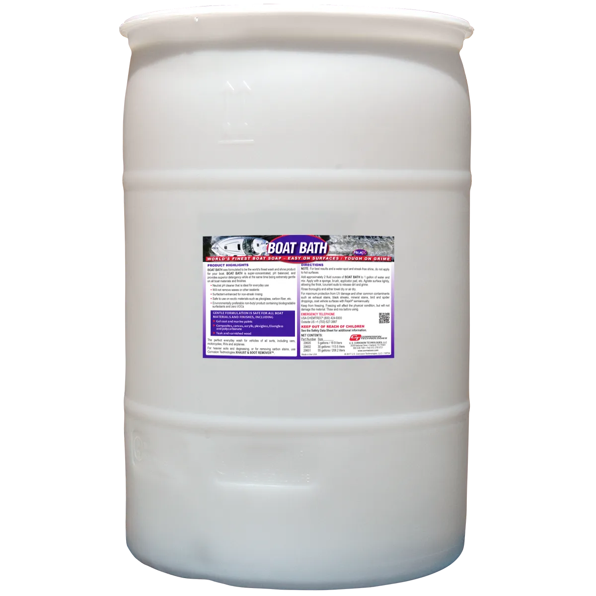 CorrosionX Boat Bath bådshampoo 1/2 gallon koncentrat pH-neutral