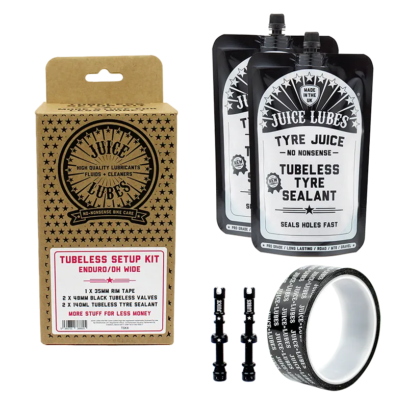 Juice Lubes Tubeless Setup Kit 21mm bånd 65mm ventil