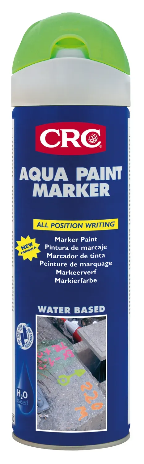 CRC Aqua Paint Marker mærkespray fluorgrøn 12x500 ml