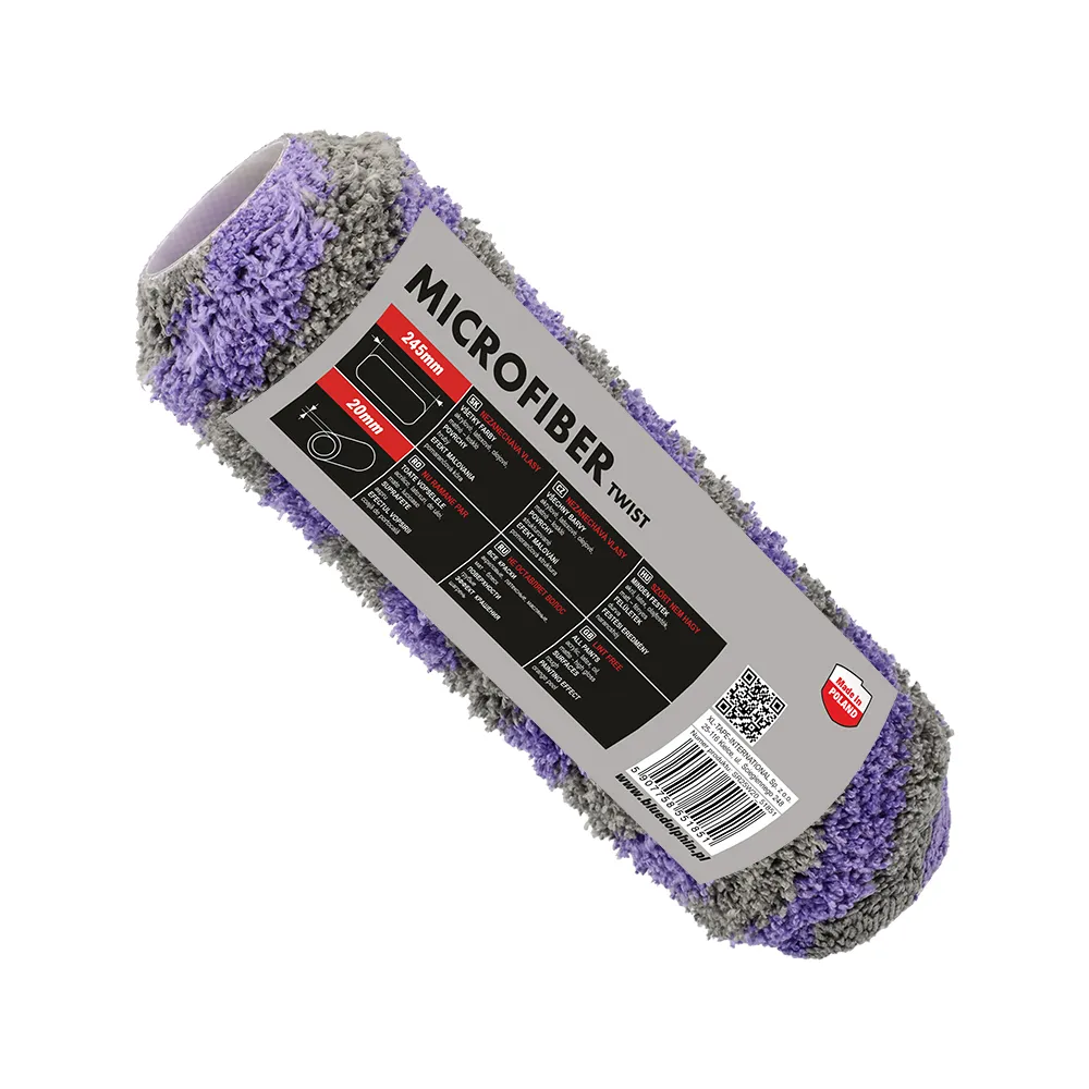 Blue Dolphin Silver Microfiber Twist malerrulle finish