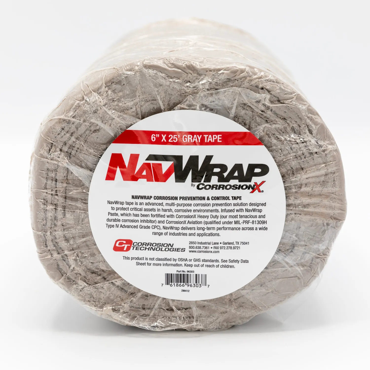 CorrosionX NavWrap korrosionstape 2"x12,5' sort selvklæbende