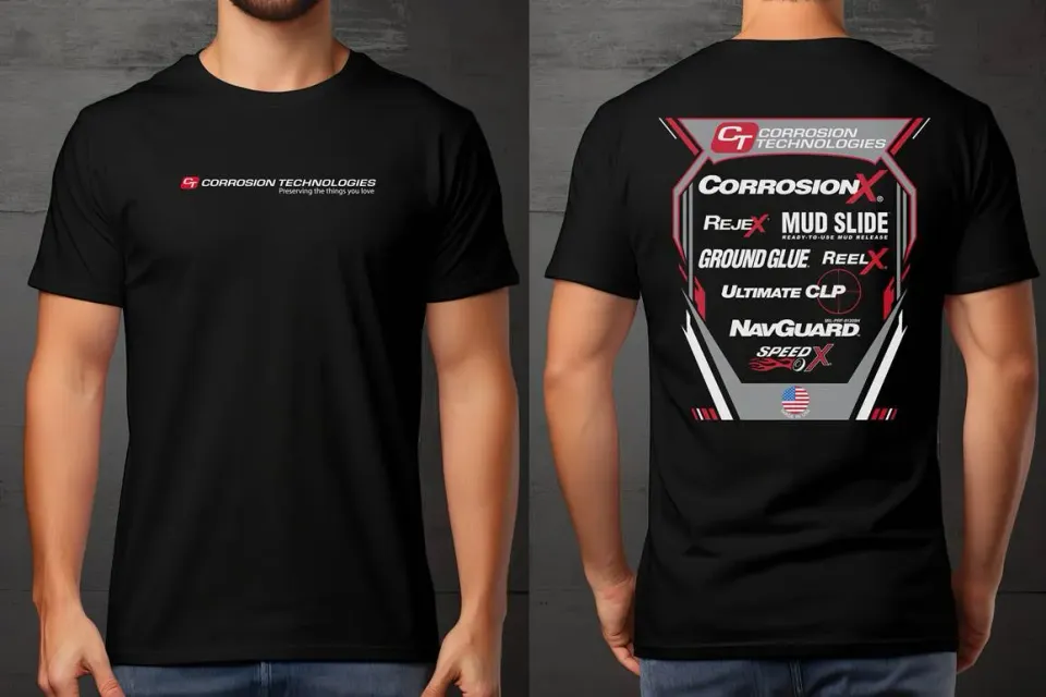 CorrosionX T-shirt sort bomuld str. L 2026 model