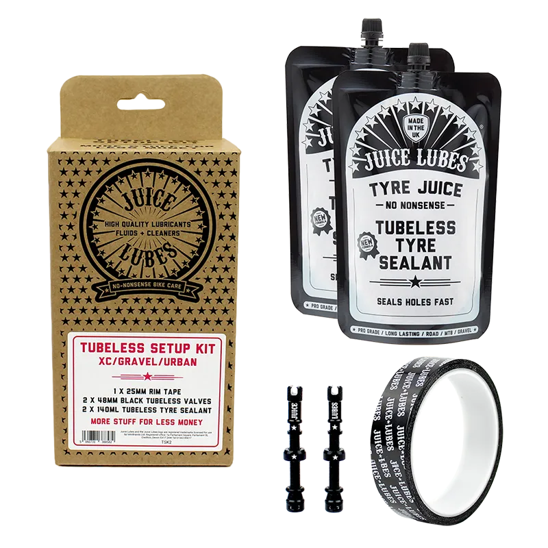 Juice Lubes Tubeless Setup Kit 21mm bånd 65mm ventil