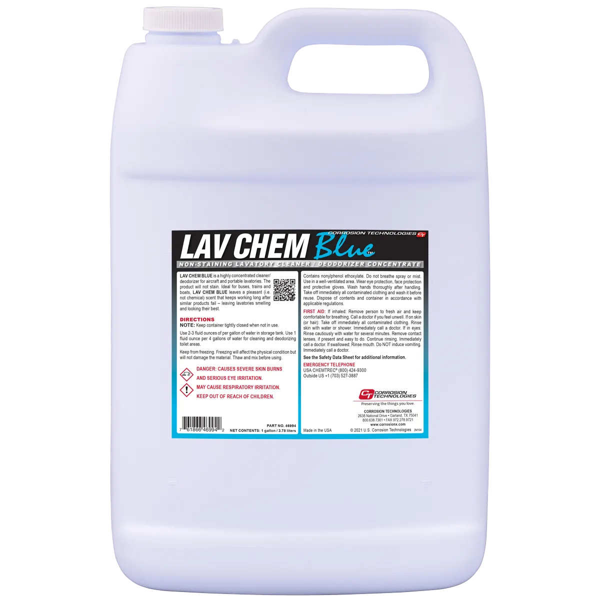 CorrosionX Lav Chem toiletkemi 4 oz blå koncentrat