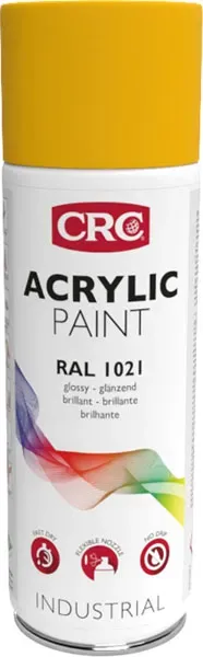 CRC Acrylic Paint 1021 spraymaling rapsgul 6x400 ml