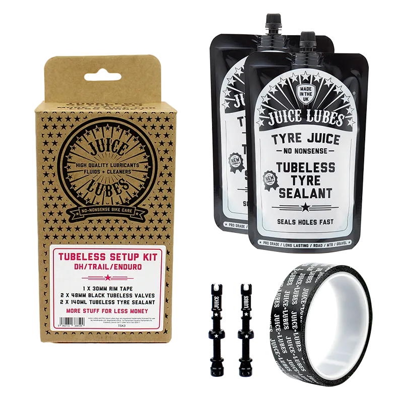 Juice Lubes Tubeless Setup Kit 21mm bånd 65mm ventil