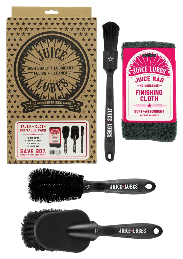 Juice Lubes Brush & Cloth børstesæt 3-pak med klud