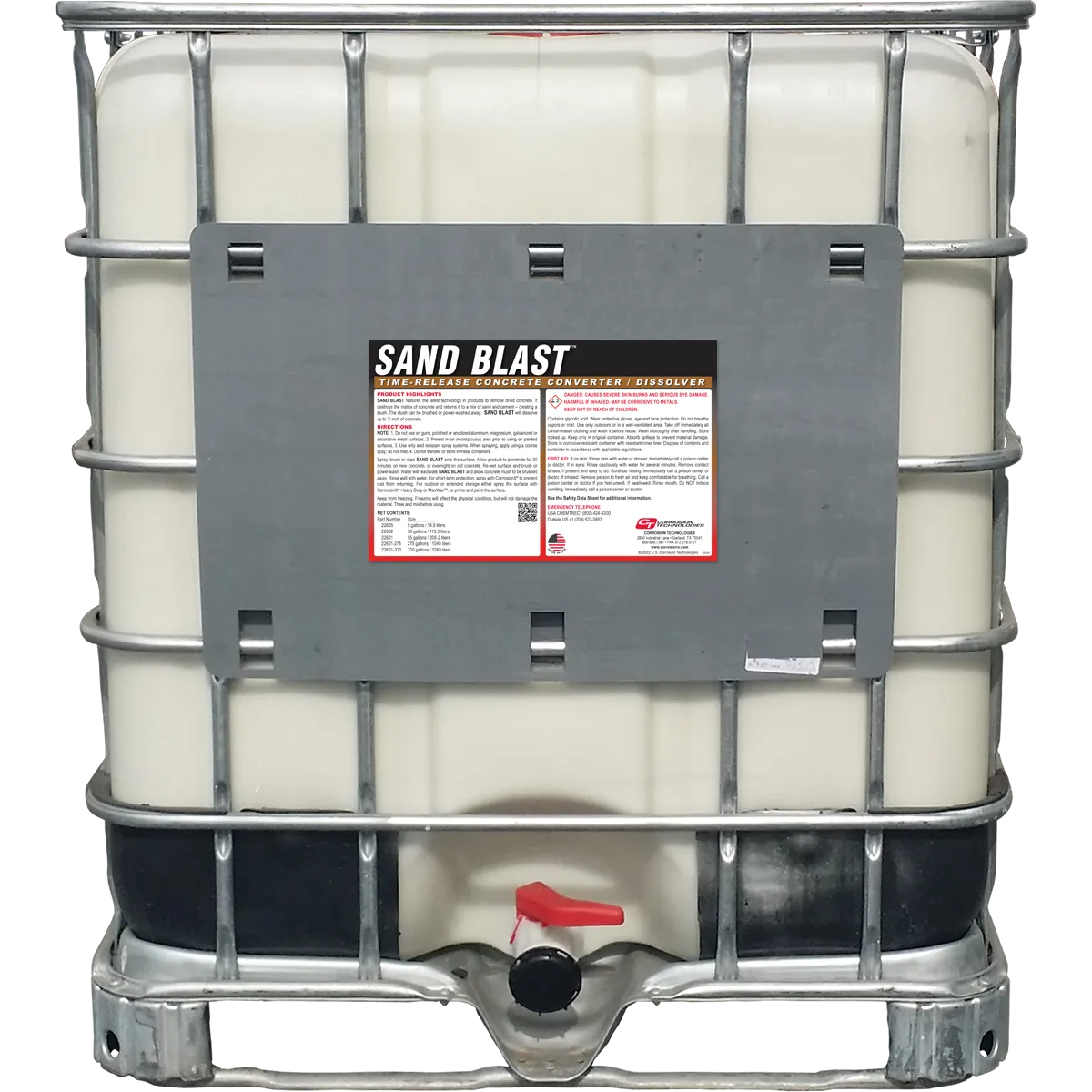 CorrosionX Sand Blast betonfjerner 30 gallon tidsaktiveret