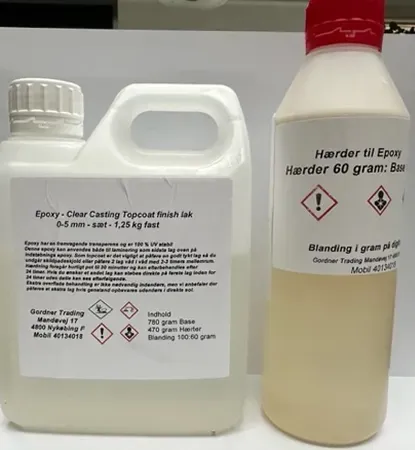 Gordner Clear Casting Epoxy topcoat sæt 1,25 kg fast