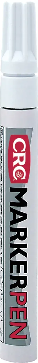 CRC Marker Pen tusch hvid 12 stk dækkende