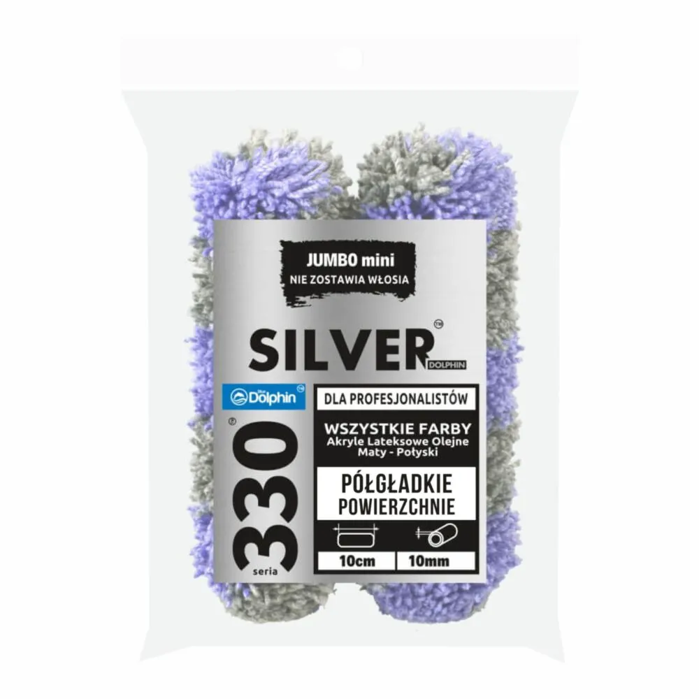 Blue Dolphin Silver Microfiber Twist malerrulle finish