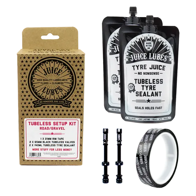 Juice Lubes Tubeless Setup Kit 21mm bånd 65mm ventil