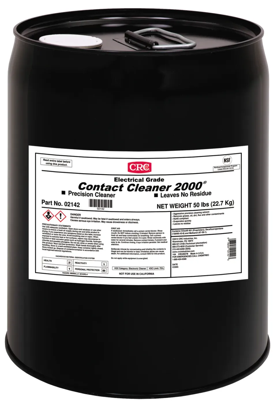 CRC Contact Cleaner 2000 kontaktrens 5 gallon præcision