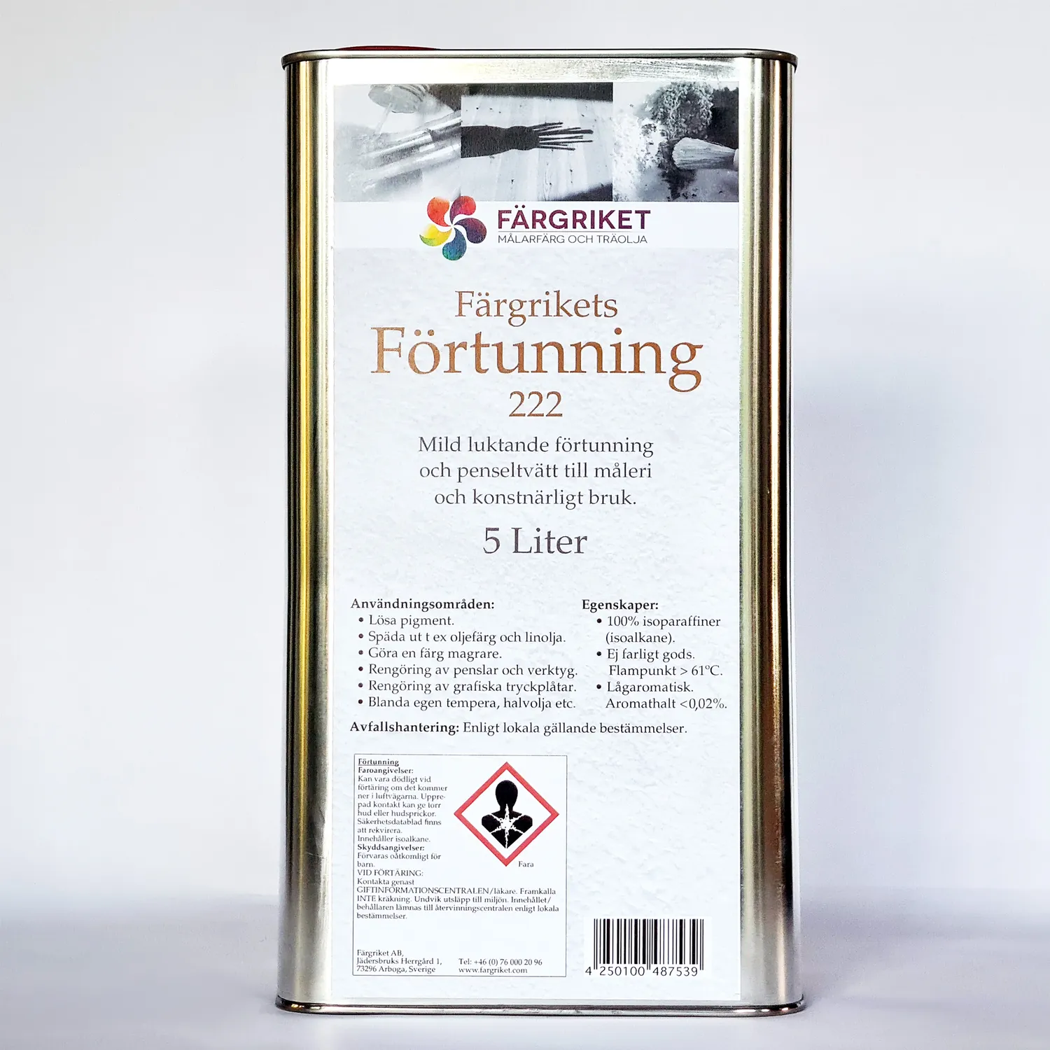 Färgriket 222 fortynder mild til penselrens