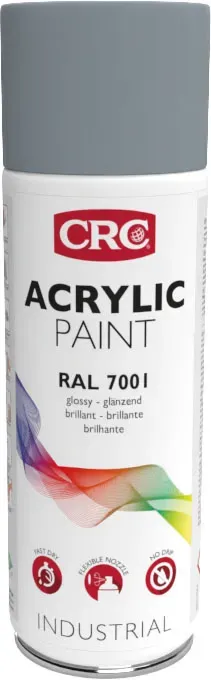 CRC Acrylic Paint 7001 spraymaling sølvgrå 6x400ml UV-bestandig
