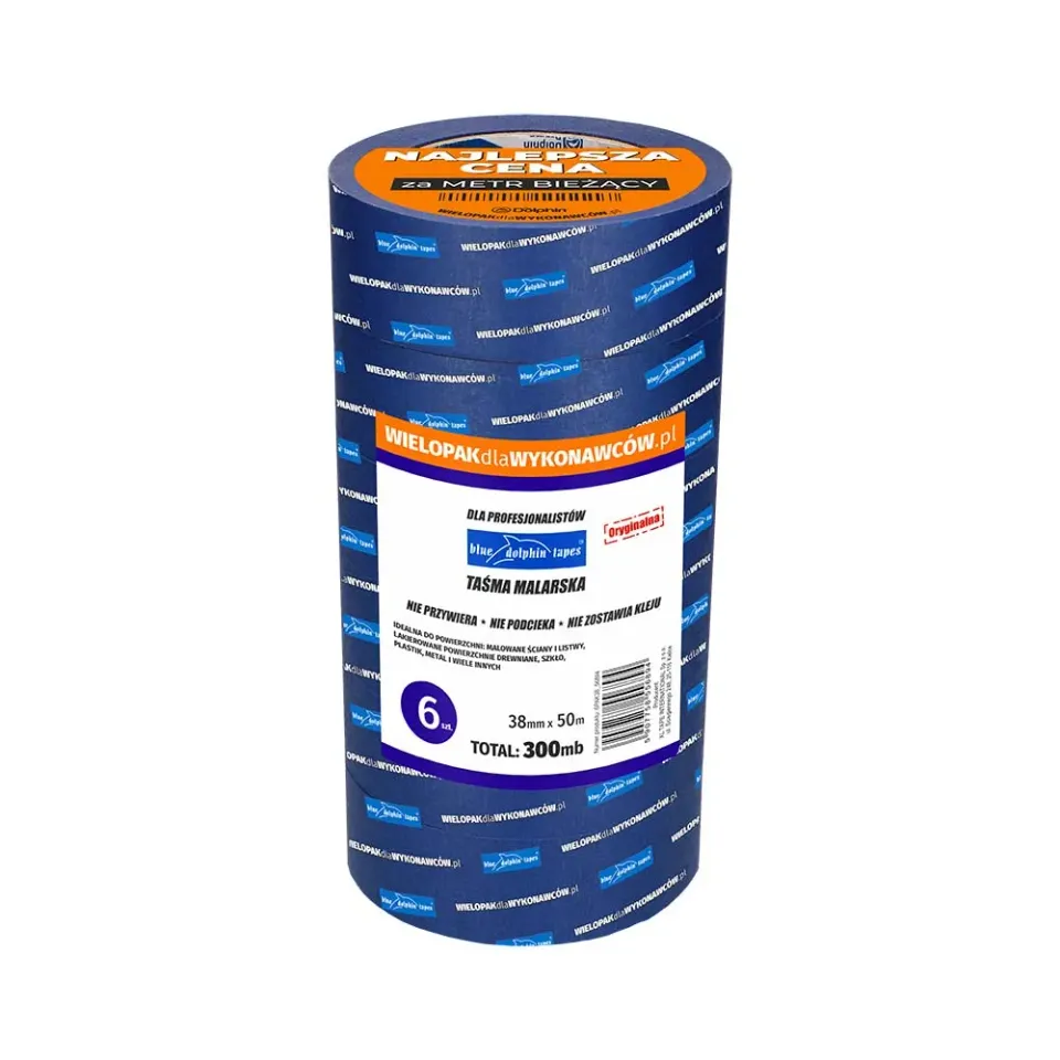 Blue Dolphin malertape 38mm x 50m 6-pak