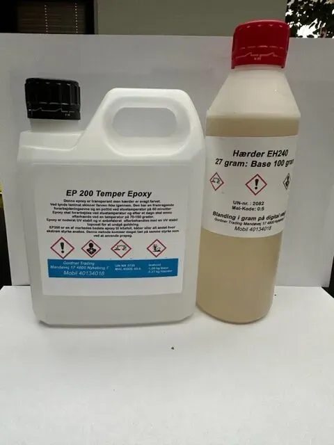 Gordner EP200/EH240 epoxy højtemperatur 1,27 kg 150 grader