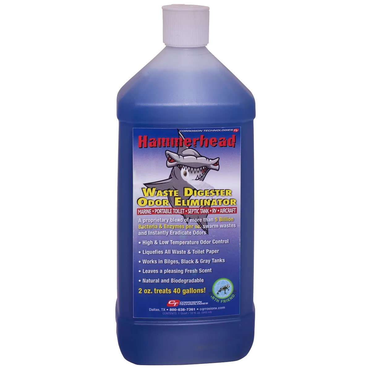 CorrosionX Hammerhead tankrens 32 oz biologisk lugtfjerner