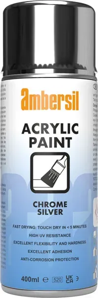 CRC AMB akrylmaling Chrome Silver spray 6x400ml RAL
