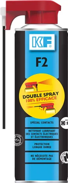 CRC KF F2 Double Spray kontaktrens 12x500ml hurtigtørrende