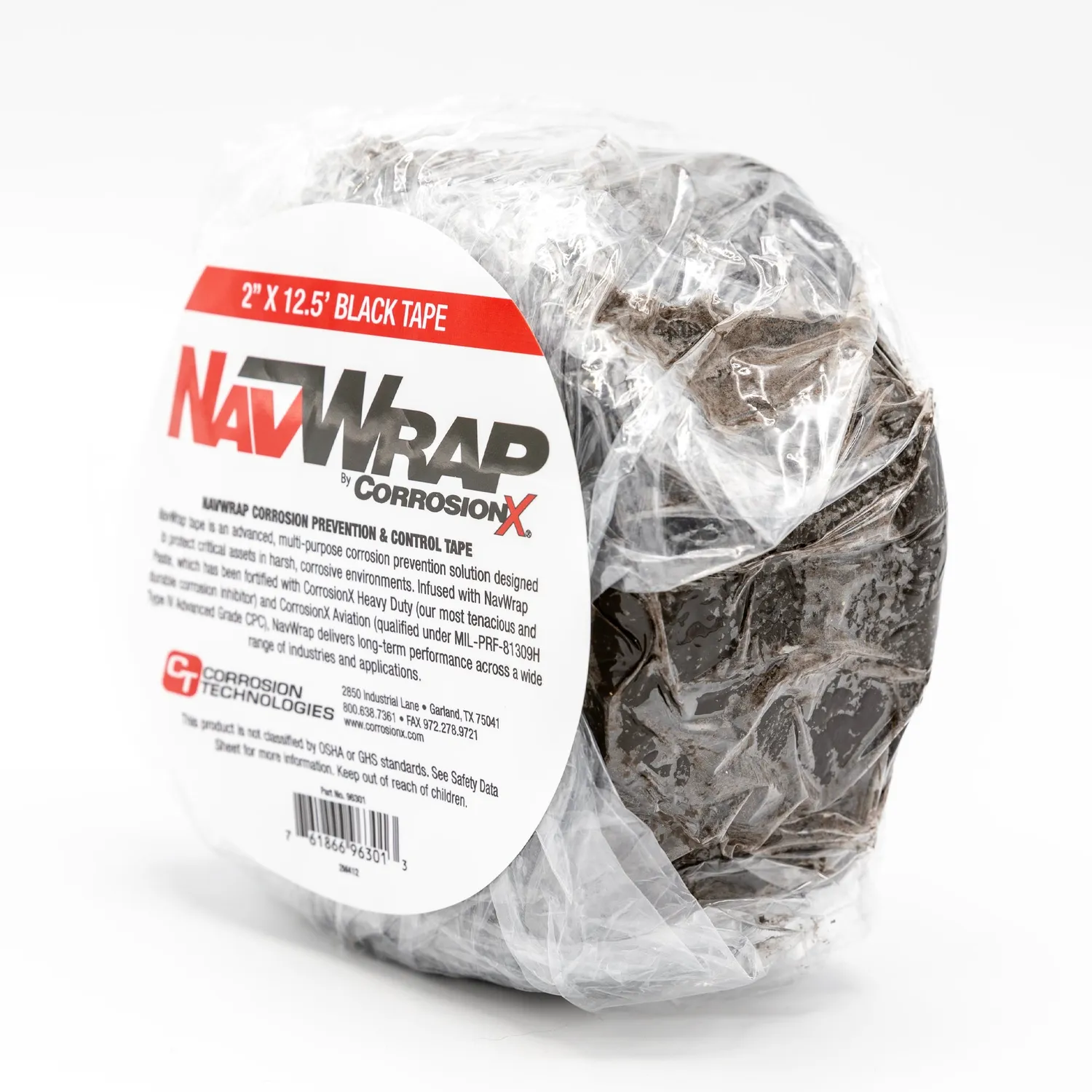 CorrosionX NavWrap korrosionstape 2"x12,5' sort selvklæbende