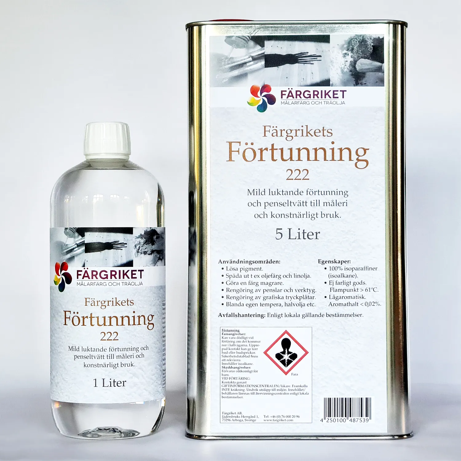 Färgriket 222 fortynder mild til penselrens