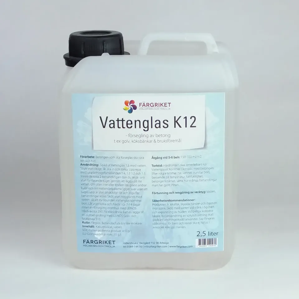 Färgriket Vattenglas K12 vandglas til beton – farveløs