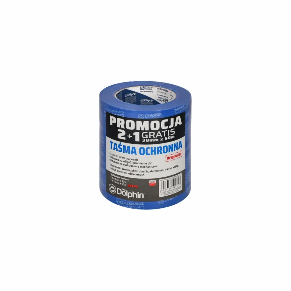 Blue Dolphin malertape udendørs 48mmx50m 3-pak
