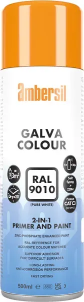CRC Galva Colour zinkmaling 12x500 ml RAL9010 hvid