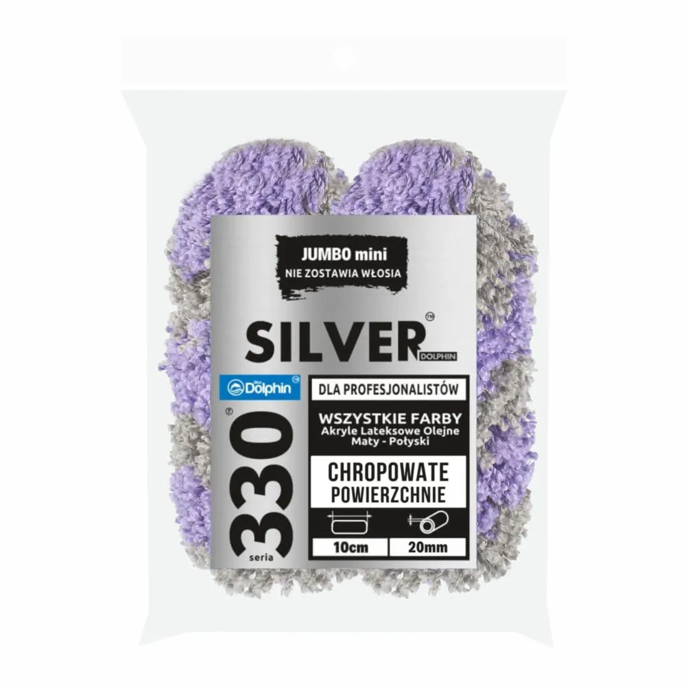 Blue Dolphin Silver Microfiber Twist malerrulle finish