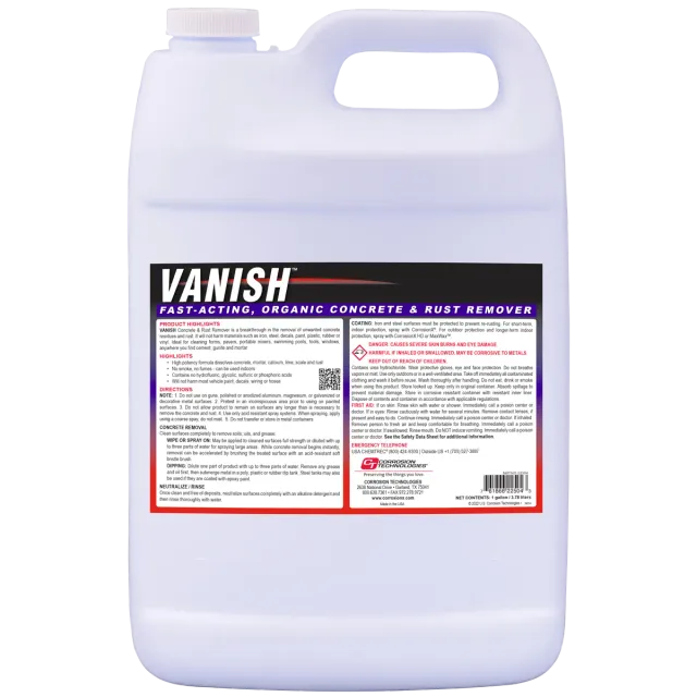 CorrosionX Vanish betonfjerner 1 gallon syrefri