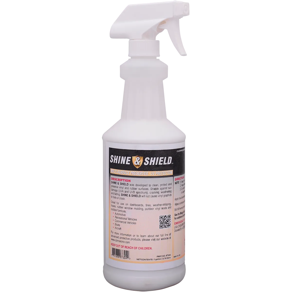 CorrosionX Shine Shield vinylpleje gummi 16 oz UV