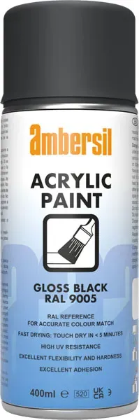 CRC AMB akrylmaling 9005 dyb sort 6x400 ml