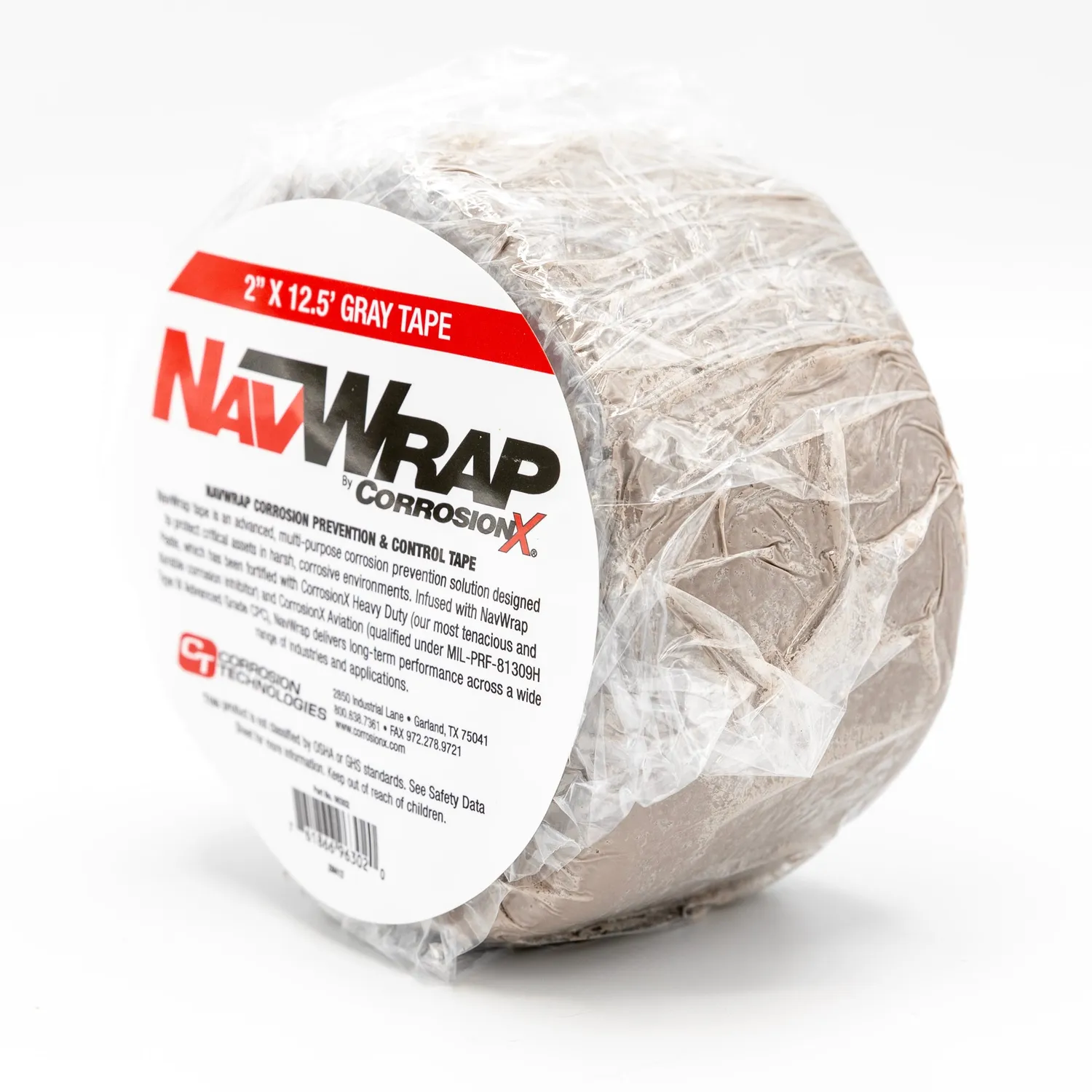 CorrosionX NavWrap korrosionstape 2"x12,5' sort selvklæbende