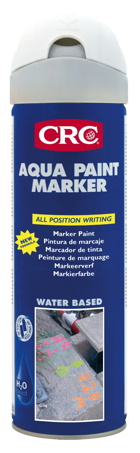 CRC Aqua Paint Marker White II mærkespray 12x500 ml hvid