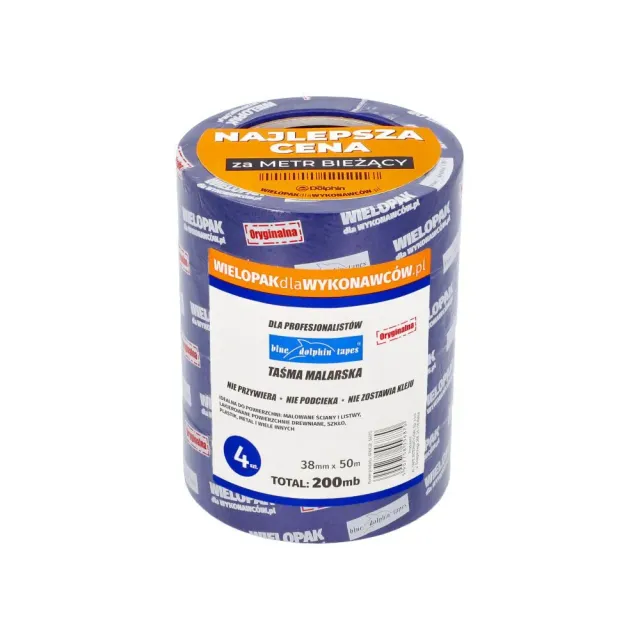 Blue Dolphin malertape 38 mm x 50 m 4-pak
