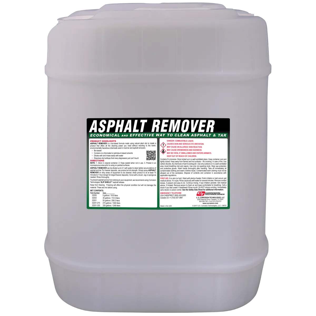 CorrosionX Asphalt Remover asfaltrens 1 gallon bio