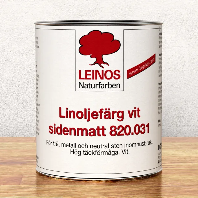 Färgriket Linoljefärg 820 linoliemaling hvid indendørs