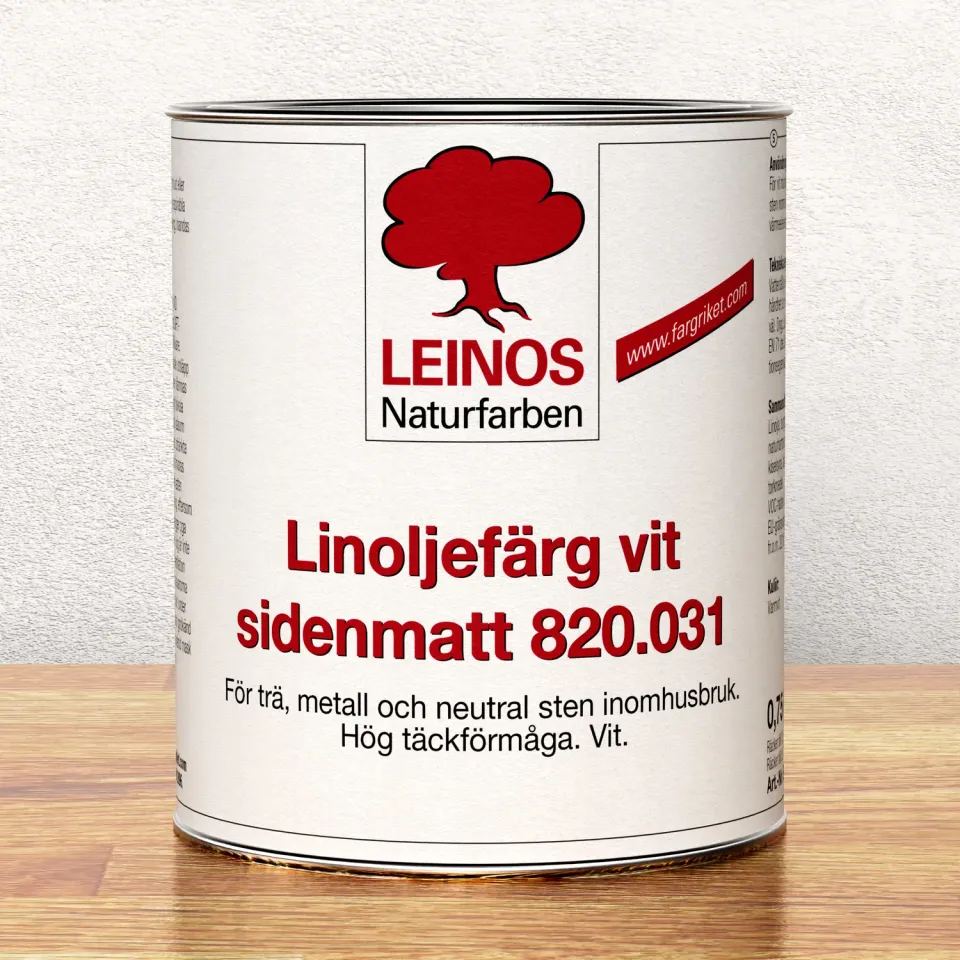 Färgriket Linoljefärg 820 linoliemaling hvid indendørs