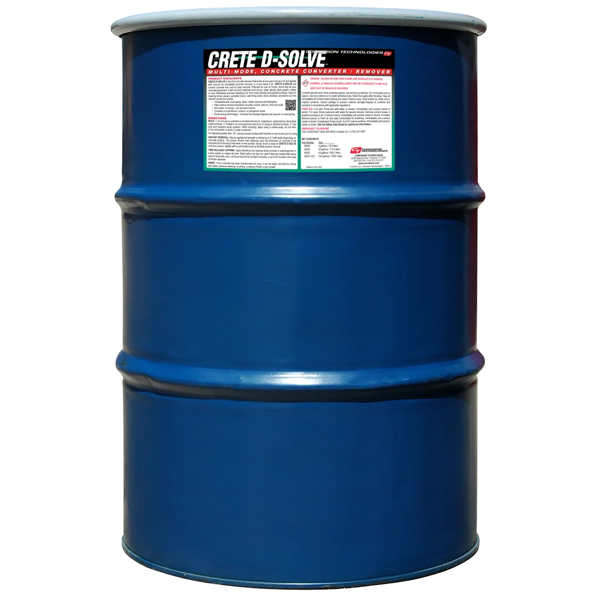 CorrosionX Crete D-Solve betonfjerner koncentrat 30 gallon syrefri