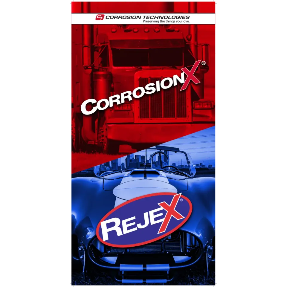 CorrosionX RejeX vinduesmærkat static cling 18x36