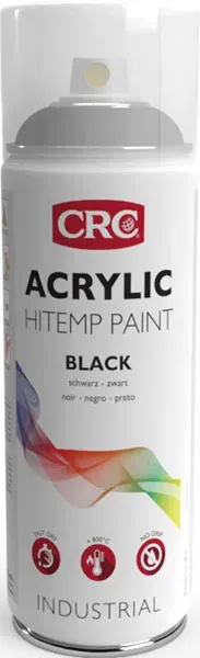 CRC Hitemp varmebestandig spraymaling sort 6x400 ml