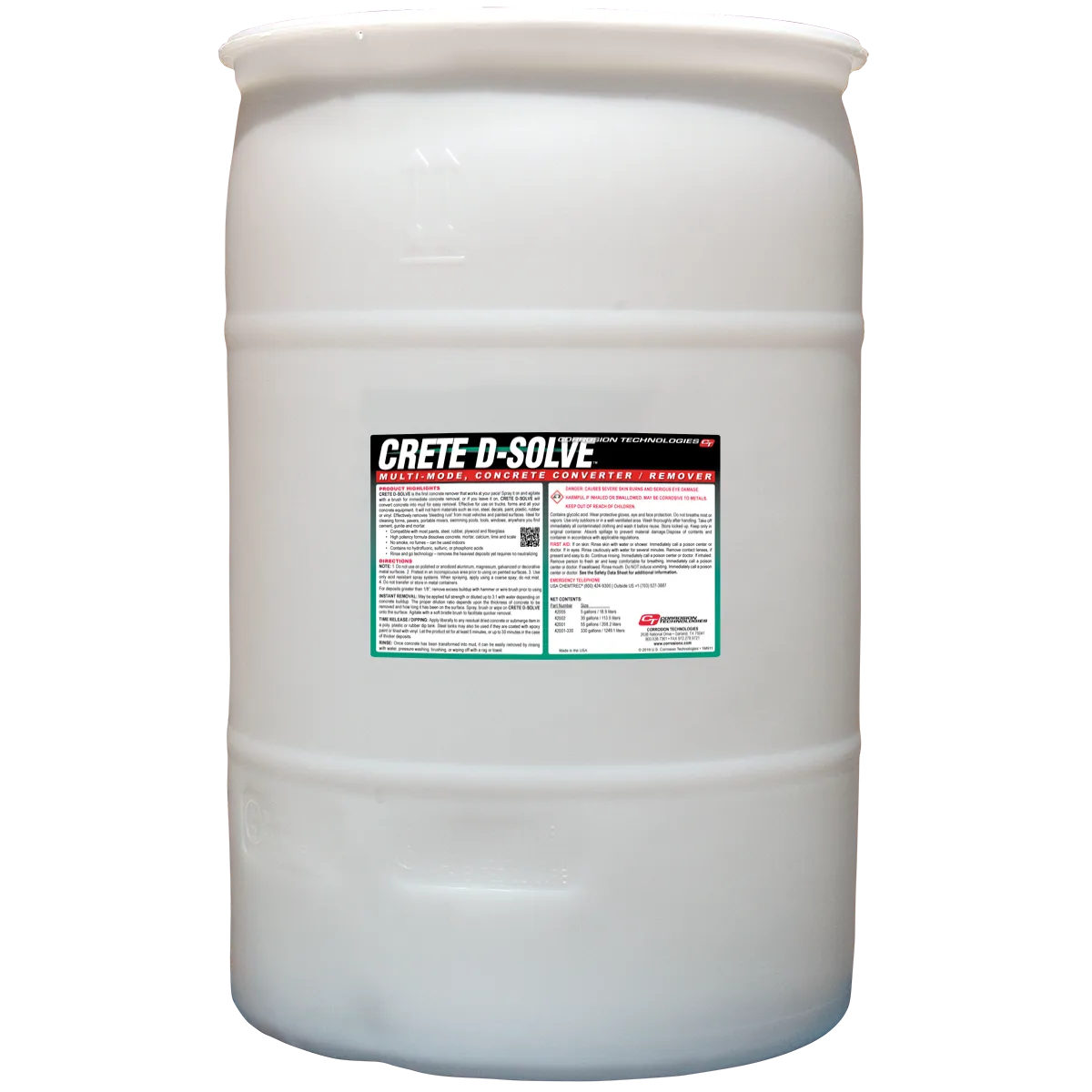 CorrosionX Crete D-Solve betonfjerner koncentrat 30 gallon syrefri